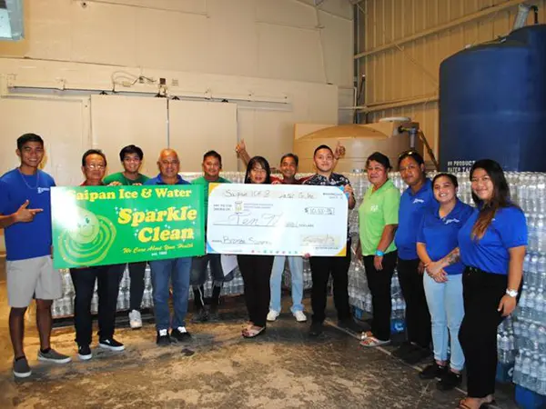 Saipan Ice & Water donates $10,000 to Pacific Mini Games